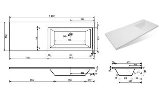 Раковина Style Line Estetus Даллас СС-00002432 П 140см белый